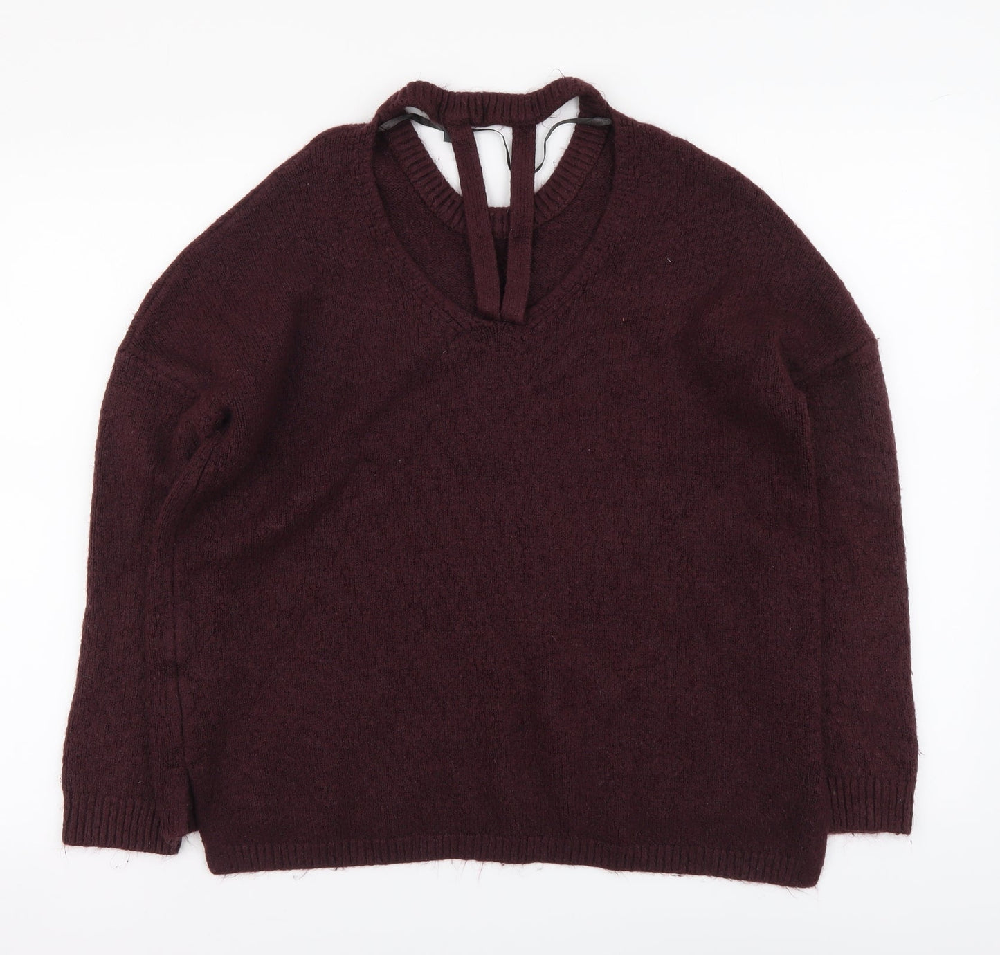 Primark Womens Purple Round Neck Acrylic Pullover Jumper Size M