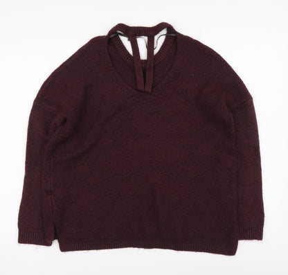 Primark Womens Purple Round Neck Acrylic Pullover Jumper Size M