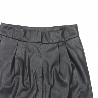 Primark Womens Black Polyester Culotte Shorts Size 10 L9 in Regular Hook & Eye