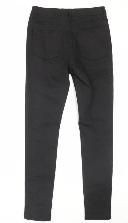 Denim&co Womens Black Cotton Skinny Jeans Size 10 L28 in Regular Button