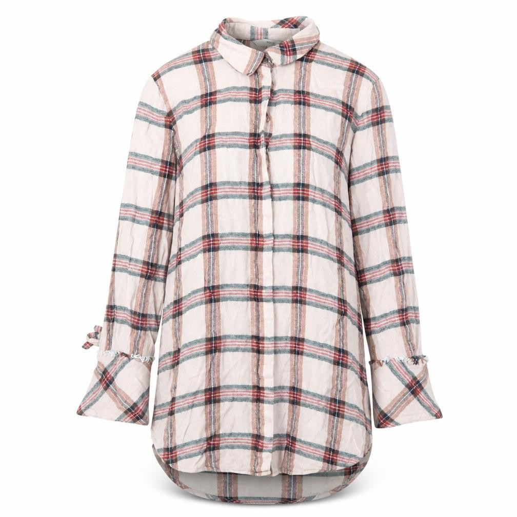 NEXT Womens Pink Plaid Viscose Shirt Dress Size 10 Collared Button