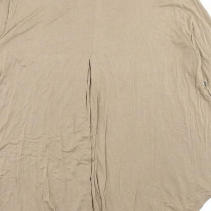 B.YOU Womens Brown Viscose A-Line Size 16 Boat Neck Pullover