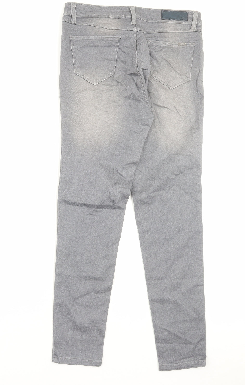 Kraus Womens Grey Cotton Skinny Jeans Size 10 L28 in Regular Button