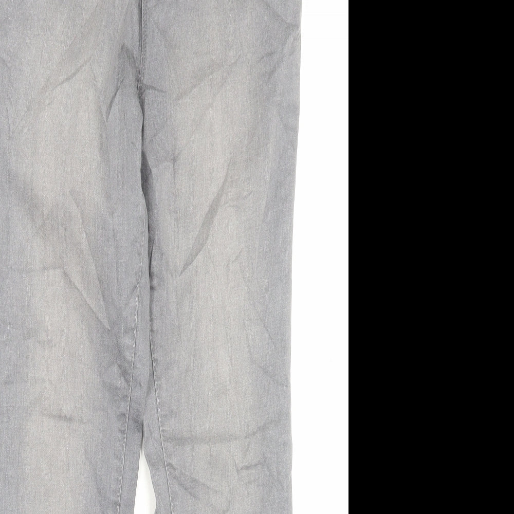 Kraus Womens Grey Cotton Skinny Jeans Size 10 L28 in Regular Button