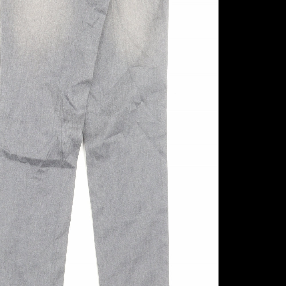 Kraus Womens Grey Cotton Skinny Jeans Size 10 L28 in Regular Button