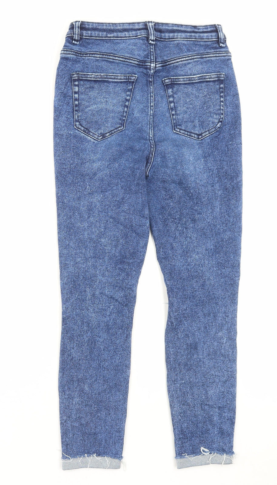 Authentic Denim Womens Blue Cotton Skinny Jeans Size 28 in L25 in Regular Button