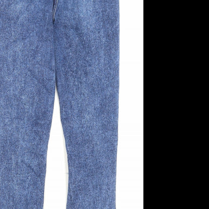 Authentic Denim Womens Blue Cotton Skinny Jeans Size 28 in L25 in Regular Button