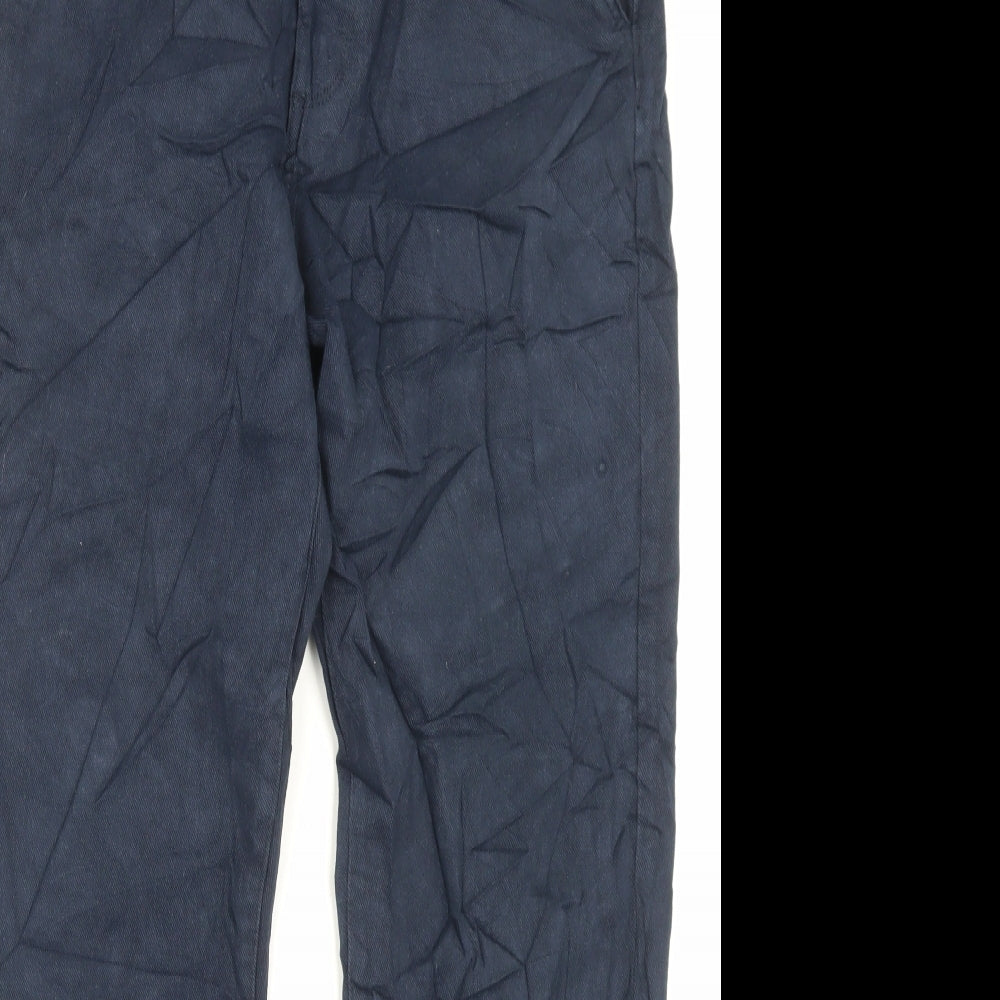 Marks and Spencer Mens Blue Cotton Tapered Jeans Size 30 in L31 in Regular Button