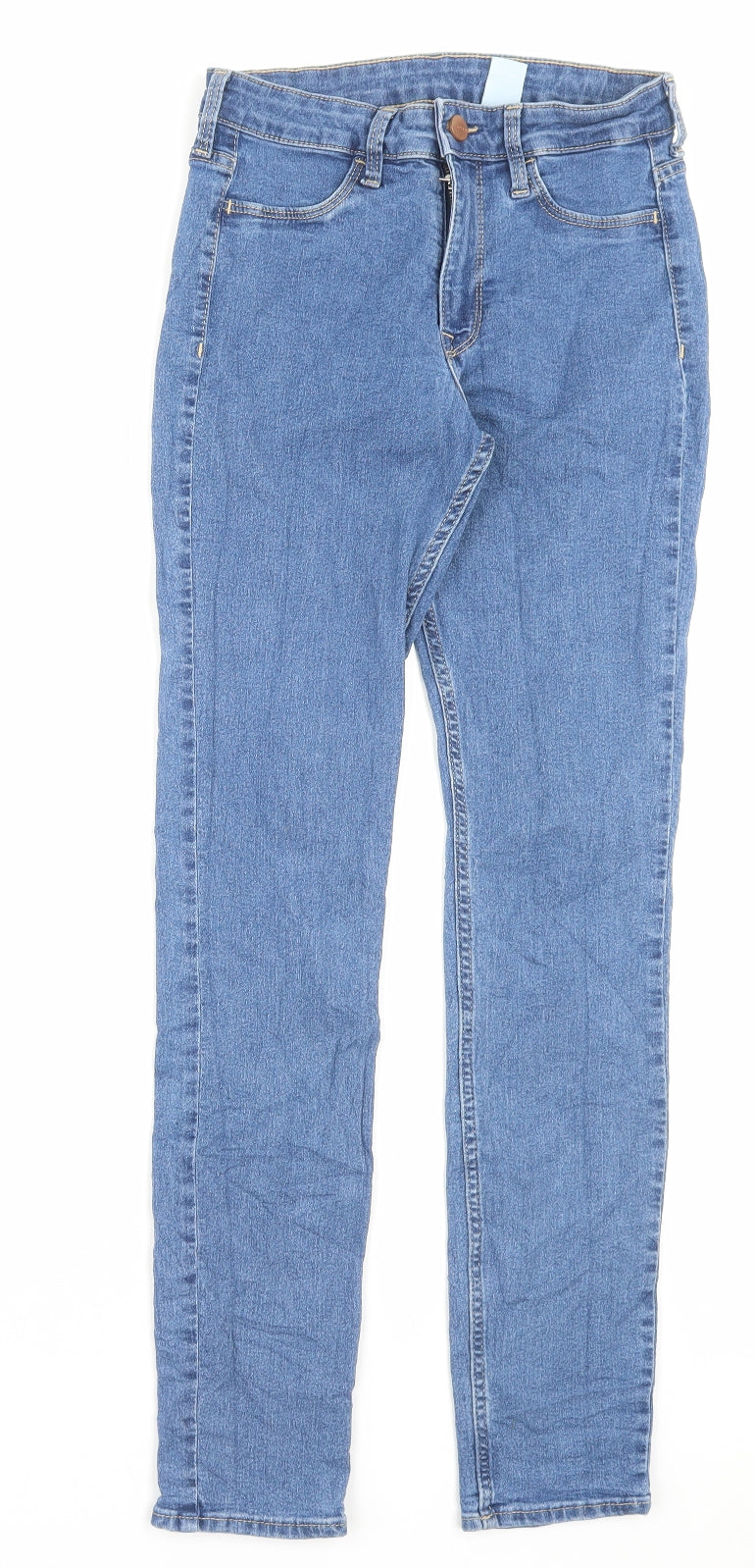 H&M Womens Blue Cotton Skinny Jeans Size 26 in L28 in Regular Button