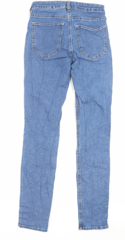 H&M Womens Blue Cotton Skinny Jeans Size 26 in L28 in Regular Button