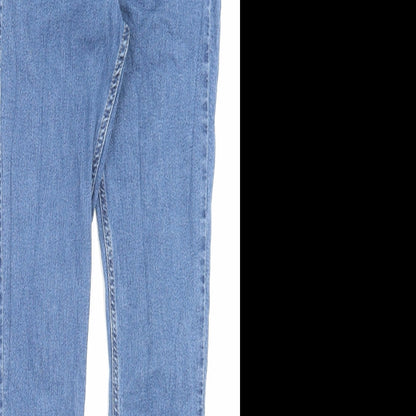 H&M Womens Blue Cotton Skinny Jeans Size 26 in L28 in Regular Button