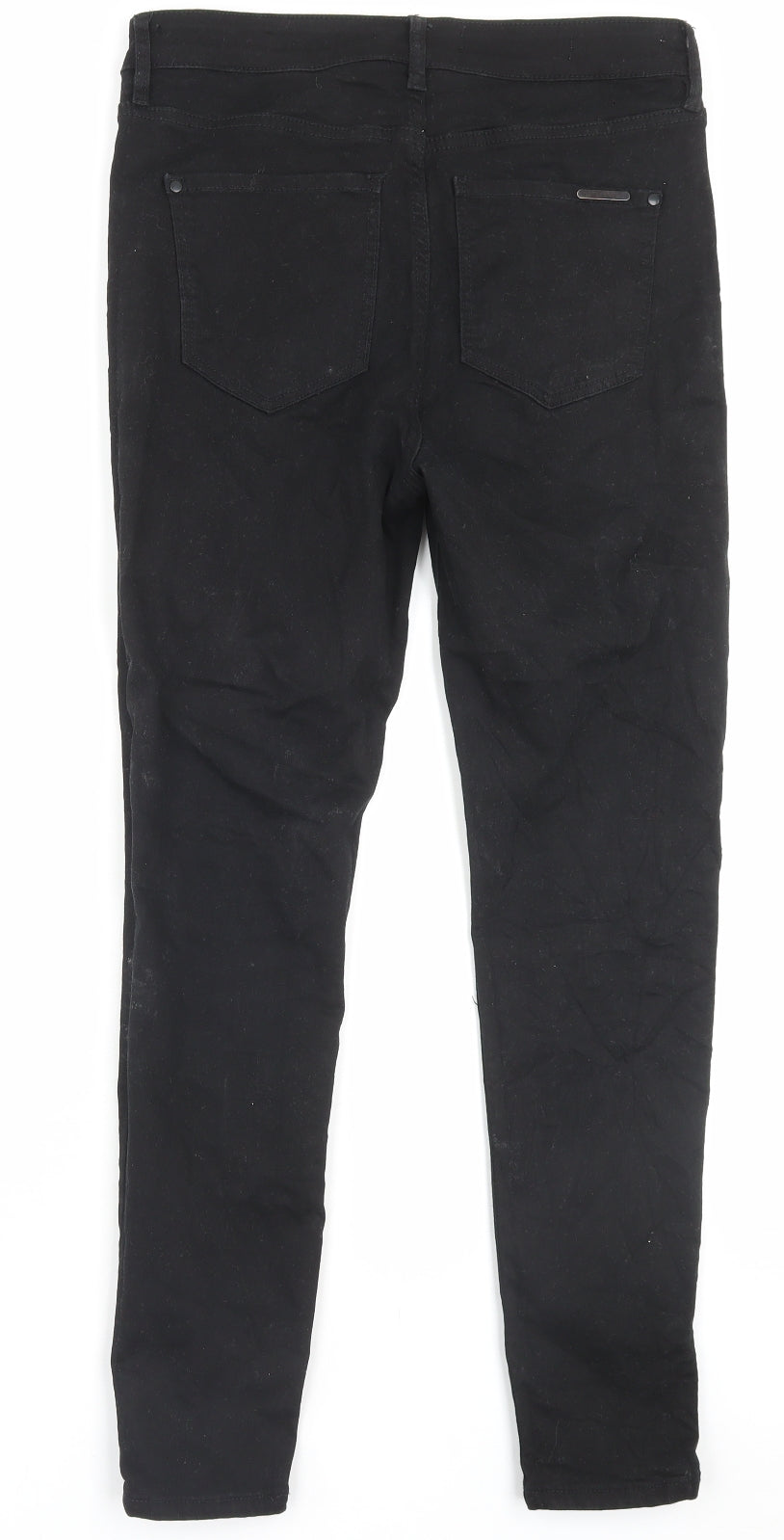 Forever New Womens Black Cotton Skinny Jeans Size 12 L28 in Regular Button