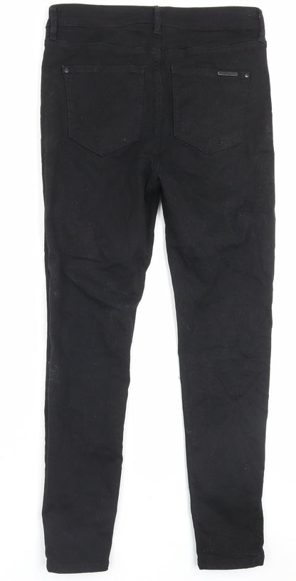 Forever New Womens Black Cotton Skinny Jeans Size 12 L28 in Regular Button