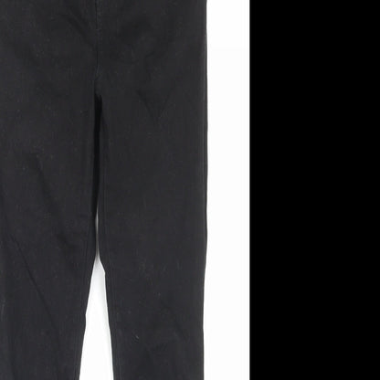 Forever New Womens Black Cotton Skinny Jeans Size 12 L28 in Regular Button