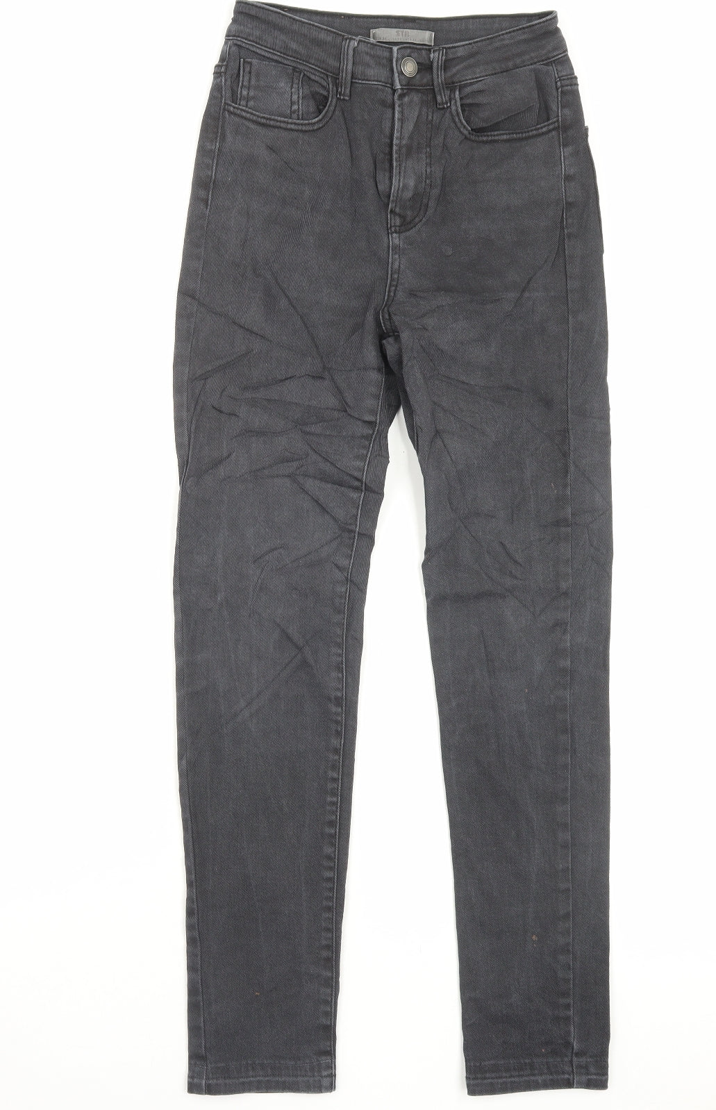 Womens UK Size 6 STR Regular Fit Skinny Black Jeans