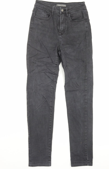Womens UK Size 6 STR Regular Fit Skinny Black Jeans
