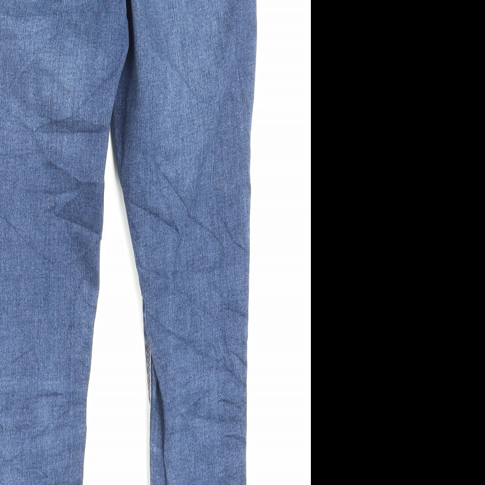 New Look Womens Blue Cotton Skinny Jeans Size 6 L27 in Regular Button