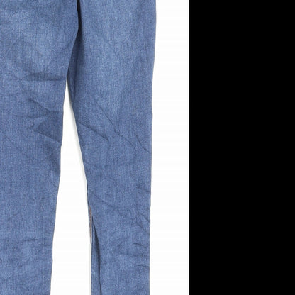 New Look Womens Blue Cotton Skinny Jeans Size 6 L27 in Regular Button