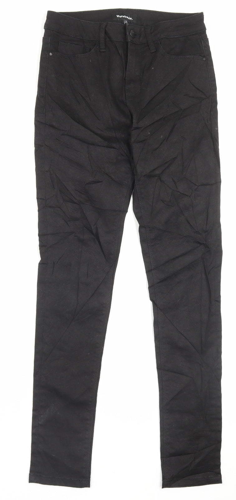 Ware Denim Womens Black Cotton Skinny Jeans Size 10 L29 in Regular Button