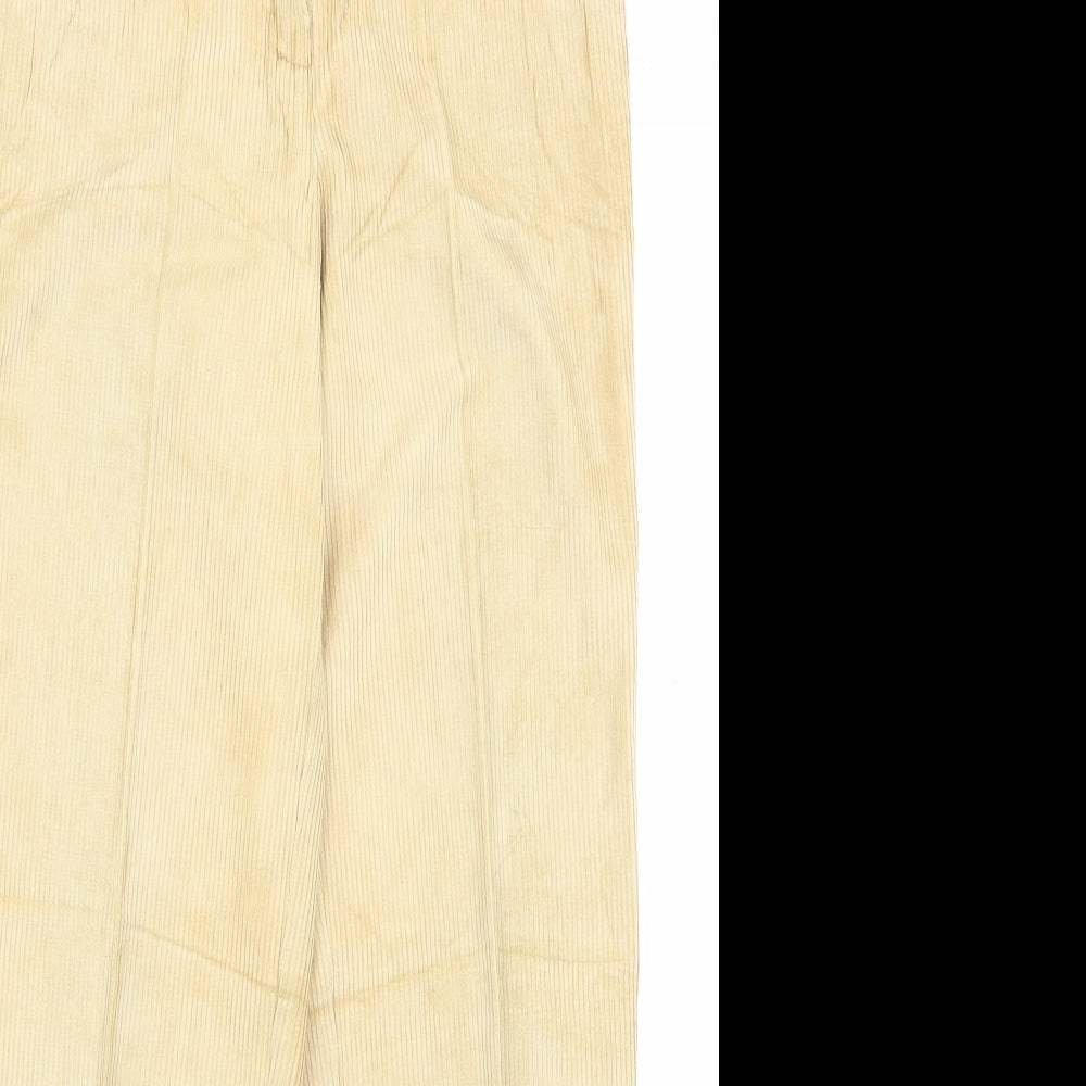 Womens UK Size 12 Preworn Regular Fit  Yellow Trousers