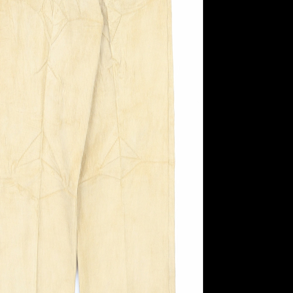 Womens UK Size 12 Preworn Regular Fit  Yellow Trousers