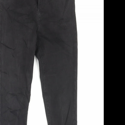 Denim & Co. Womens Black Cotton Skinny Jeans Size 12 L28 in Regular Button