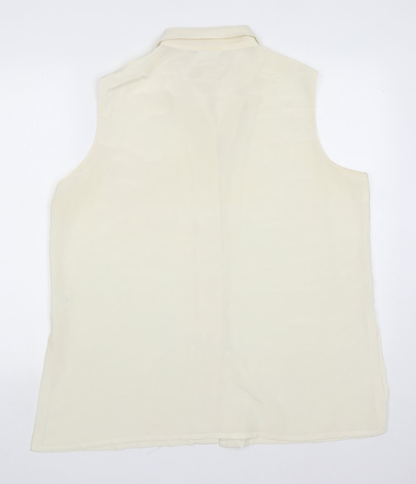 Womens UK Size 18 Essentials Ivory Basic Button-Up