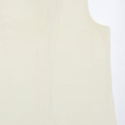 Womens UK Size 18 Essentials Ivory Basic Button-Up