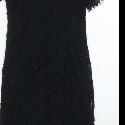 Vera & Lucy Womens Black Polyester Bodycon Size M Off the Shoulder Pullover