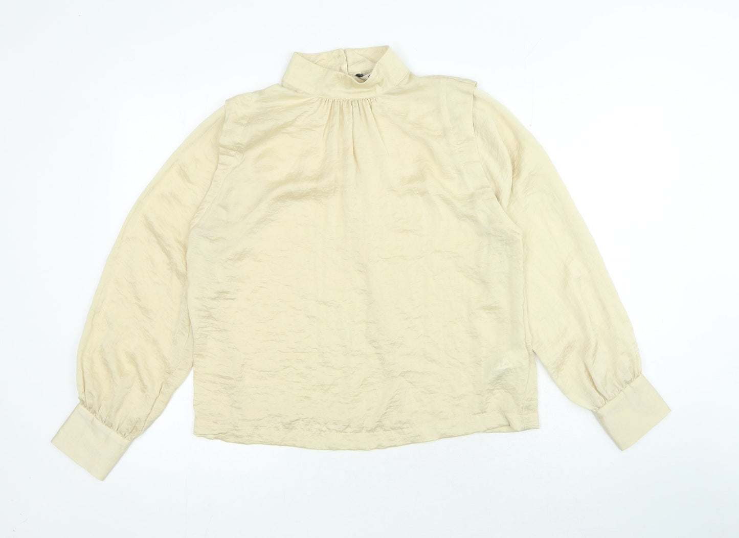 Womens UK Size 8 NEXT Beige Basic Blouse