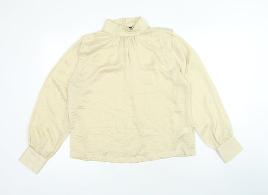 Womens UK Size 8 NEXT Beige Basic Blouse