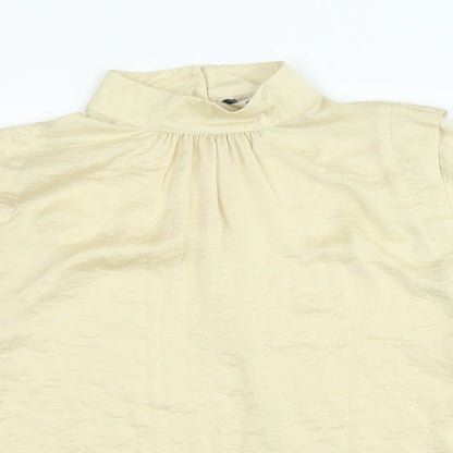 Womens UK Size 8 NEXT Beige Basic Blouse