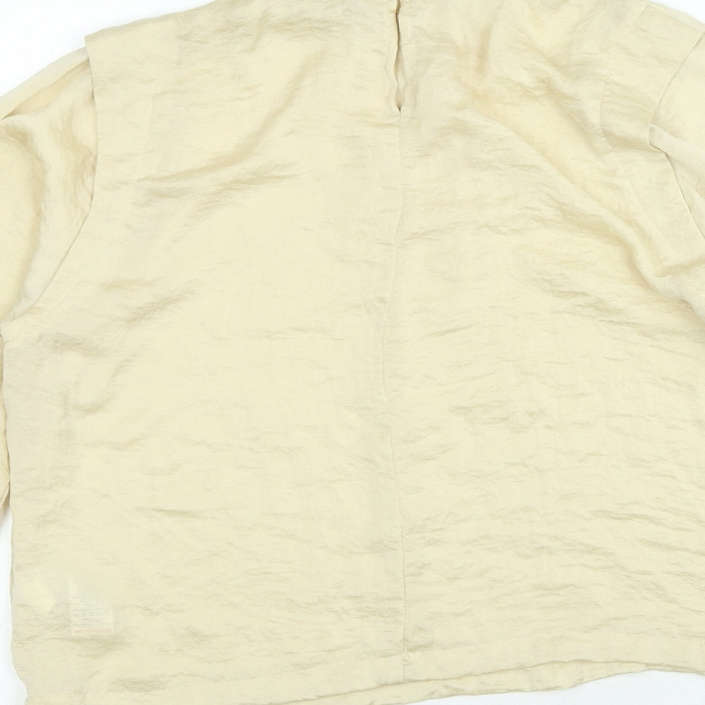 Womens UK Size 8 NEXT Beige Basic Blouse