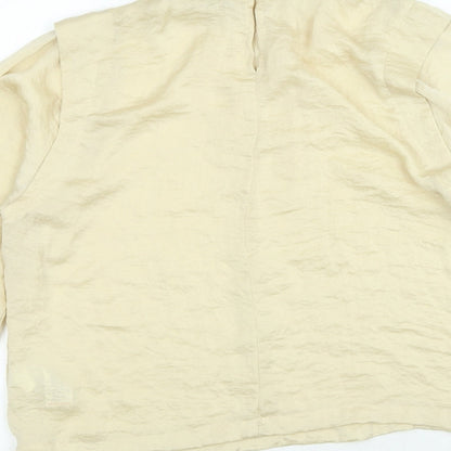 Womens UK Size 8 NEXT Beige Basic Blouse