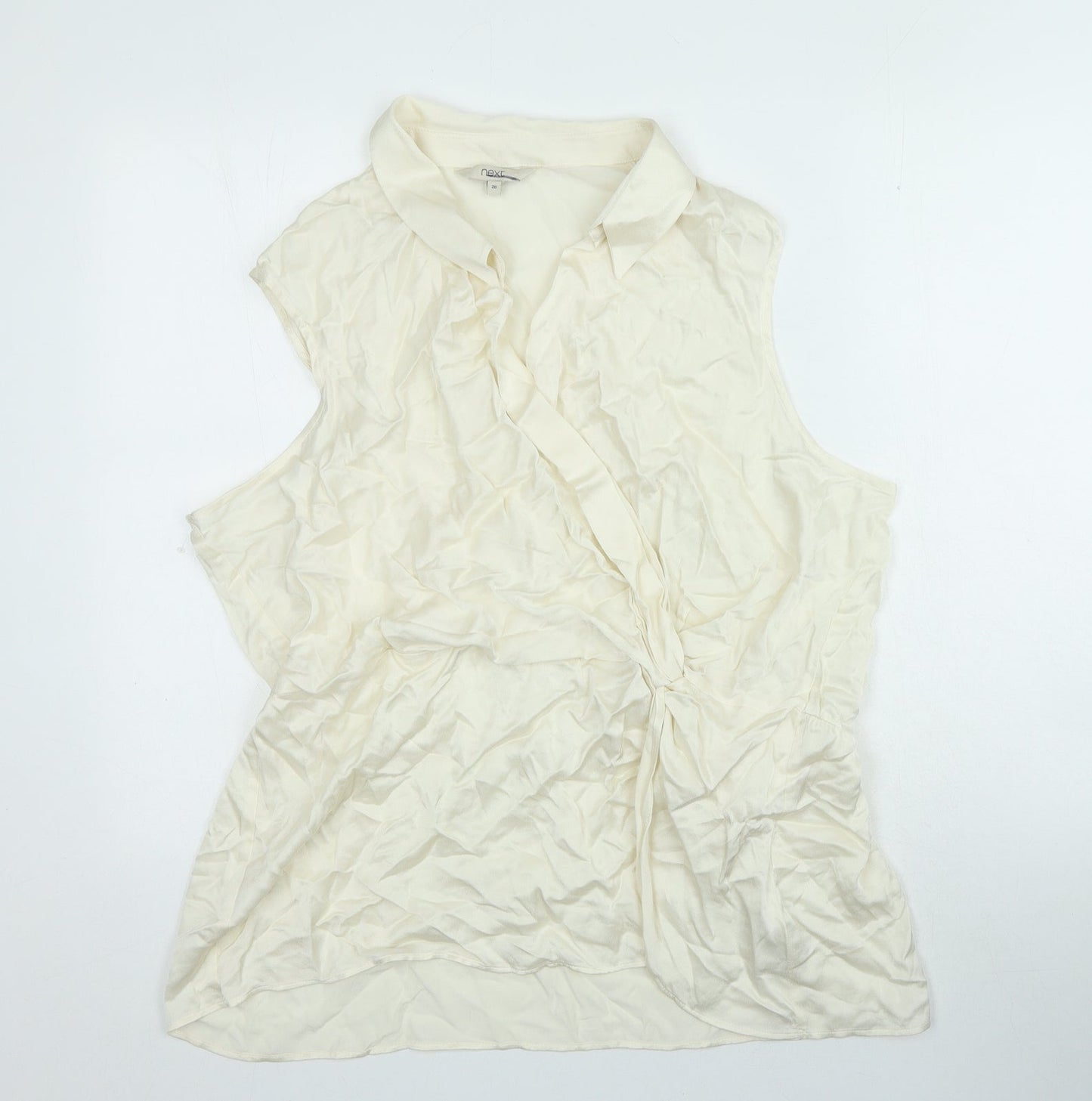 Womens UK Size 20 NEXT Ivory Basic Blouse