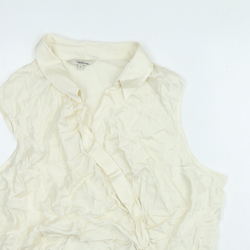 Womens UK Size 20 NEXT Ivory Basic Blouse