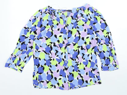 Womens UK Size 6 Marks and Spencer Multicoloured Basic Blouse