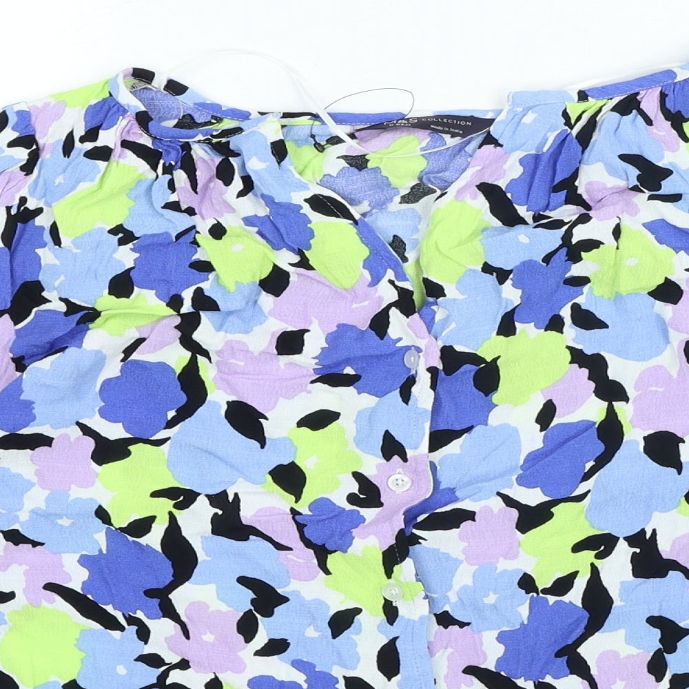 Womens UK Size 6 Marks and Spencer Multicoloured Basic Blouse
