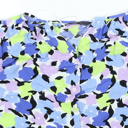 Womens UK Size 6 Marks and Spencer Multicoloured Basic Blouse