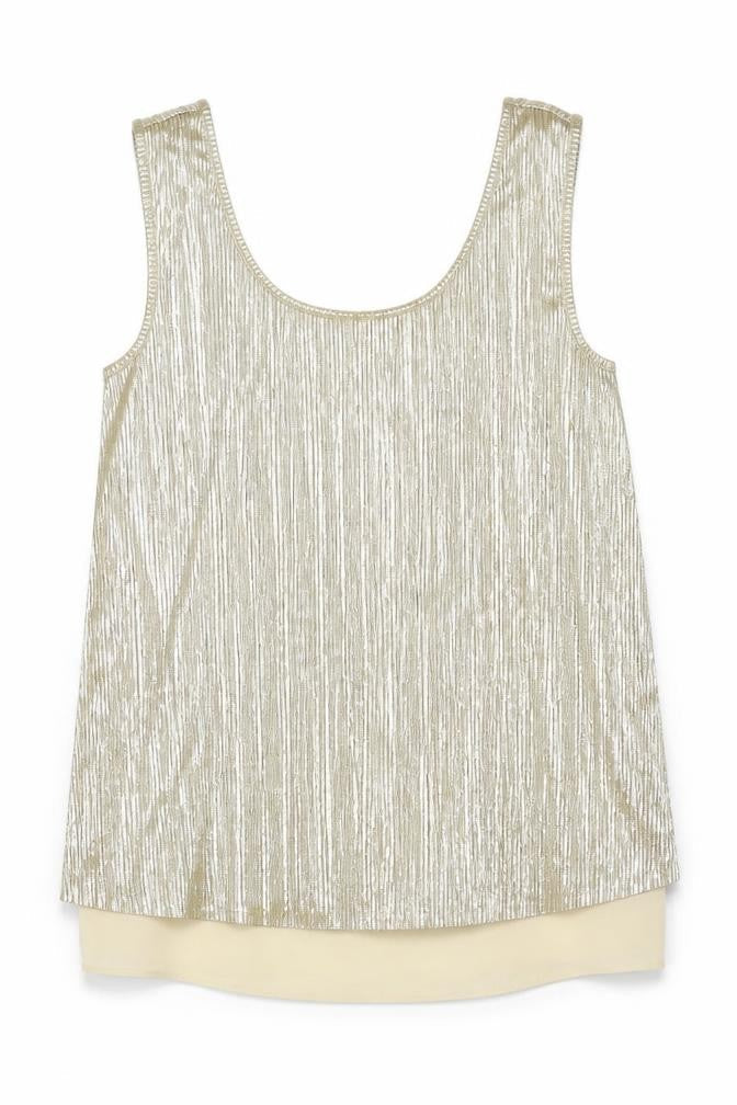 Womens UK Size 8 TU Gold Basic Tank