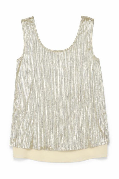 Womens UK Size 8 TU Gold Basic Tank