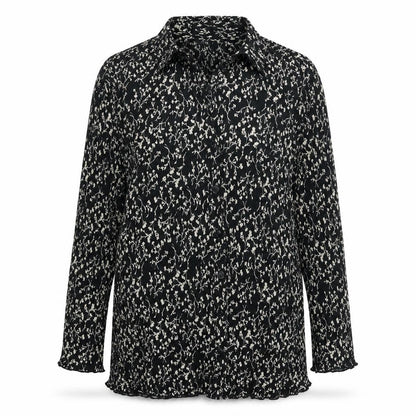 Womens UK Size 10 Profile Black Basic Button-Up