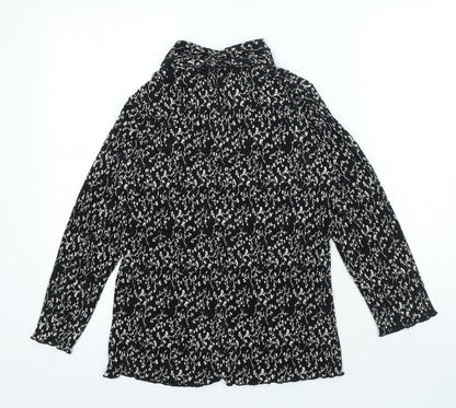 Womens UK Size 10 Profile Black Basic Button-Up