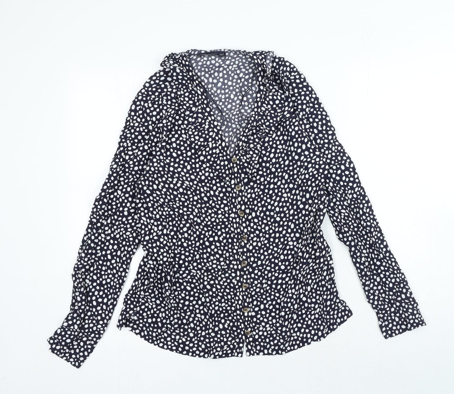 Womens UK Size 6 Marks and Spencer Blue Basic Button-Up
