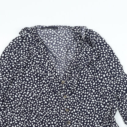 Womens UK Size 6 Marks and Spencer Blue Basic Button-Up