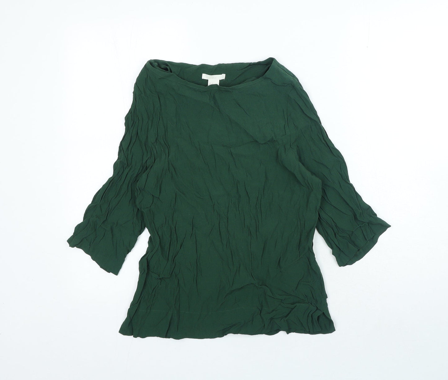 Womens UK Size 8 H&M Green Basic Blouse