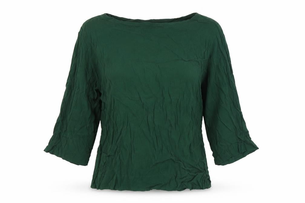 Womens UK Size 8 H&M Green Basic Blouse