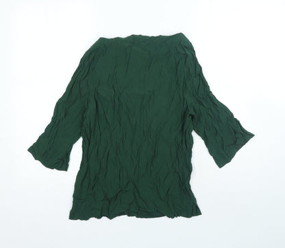 Womens UK Size 8 H&M Green Basic Blouse