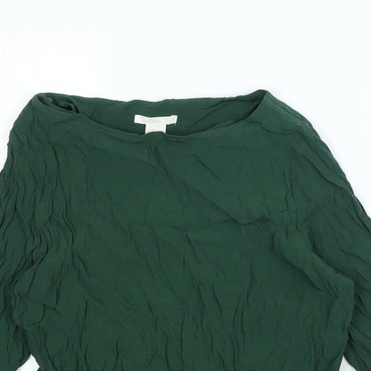 Womens UK Size 8 H&M Green Basic Blouse