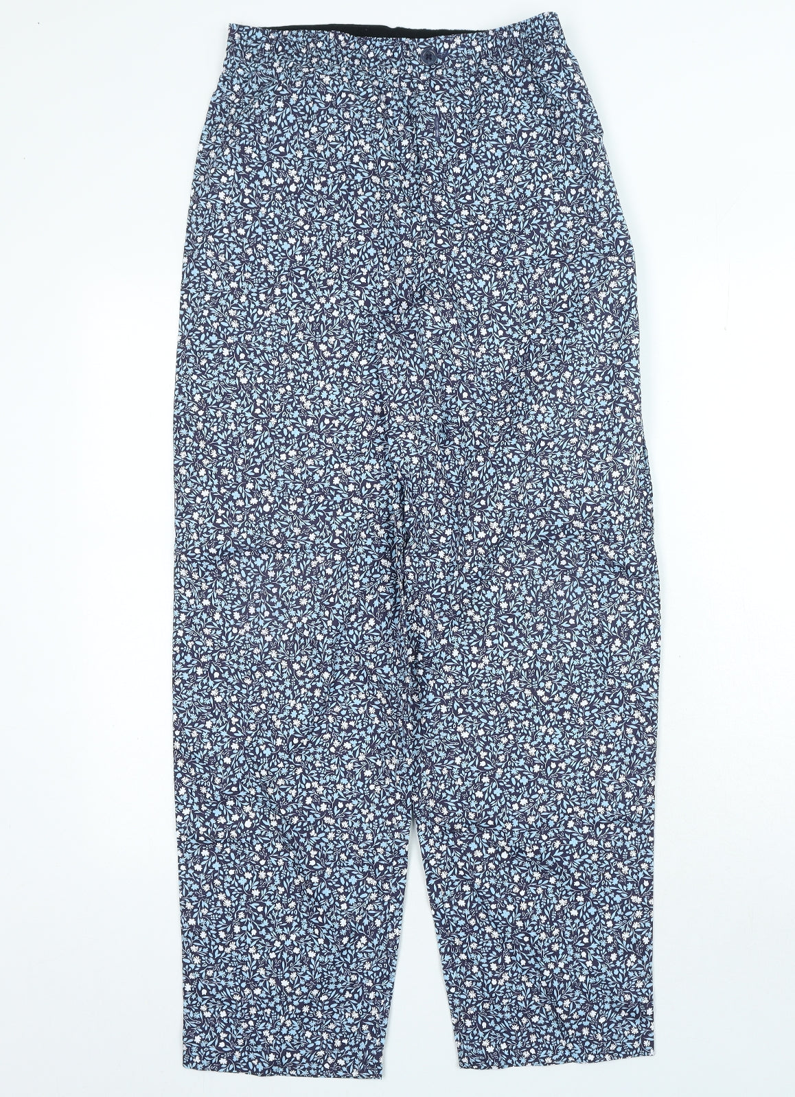 Womens UK Size S Marks and Spencer Regular Fit  Blue Trousers